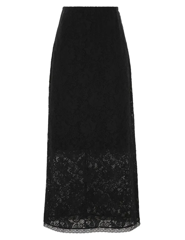 Women Clothing Zimmermann Lace Skirt Black