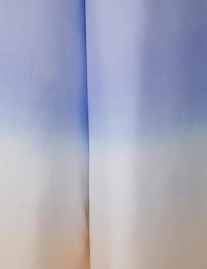 Women Clothing Zimmermann Natura Draw Waist Pant Blue Fields