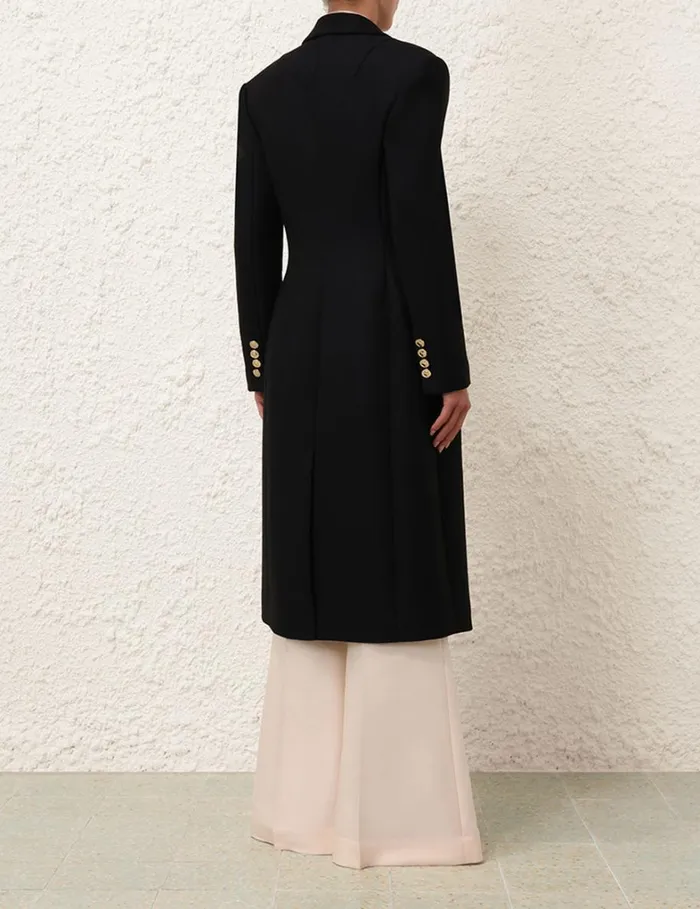 Women Clothing Zimmermann Natura Hourglass Coat Black