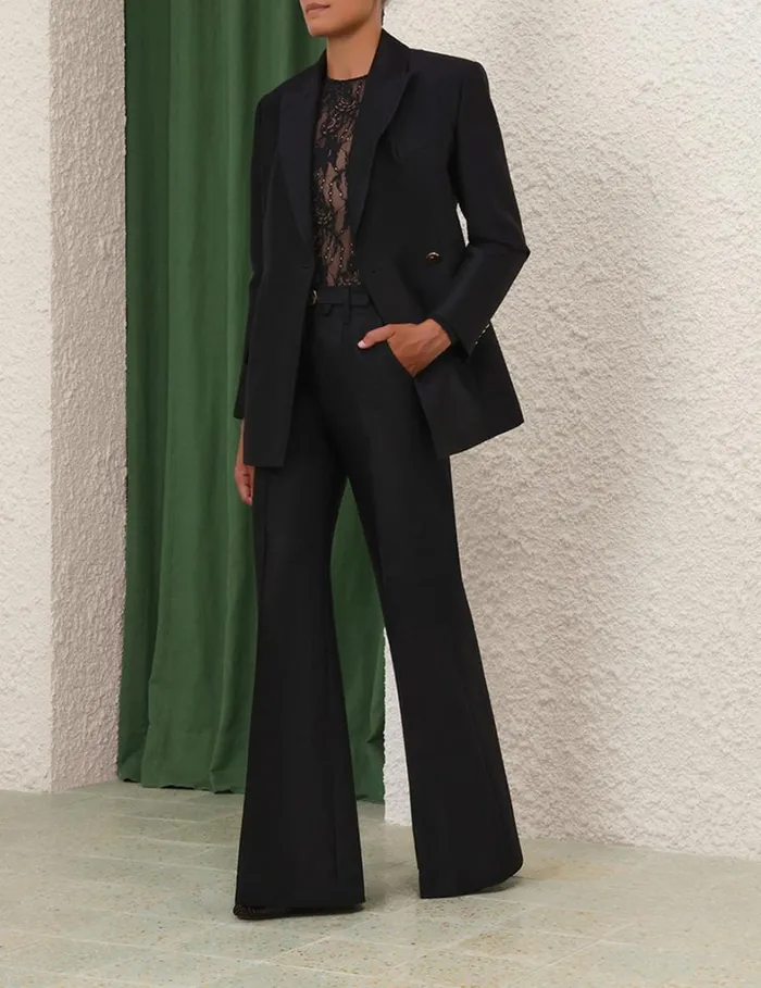 Women Clothing Zimmermann Natura Hourglass Jacket Black