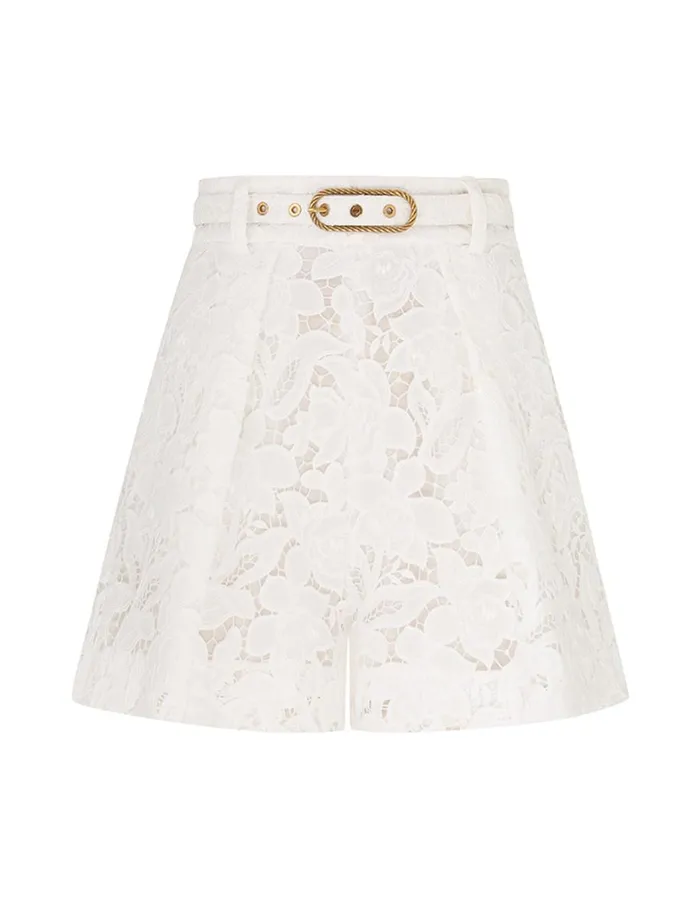 Women Clothing Zimmermann Natura Lace Short Ivory