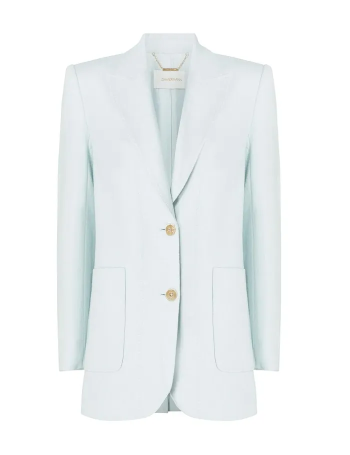 Women Clothing Zimmermann Natura Linen Jacket Mint