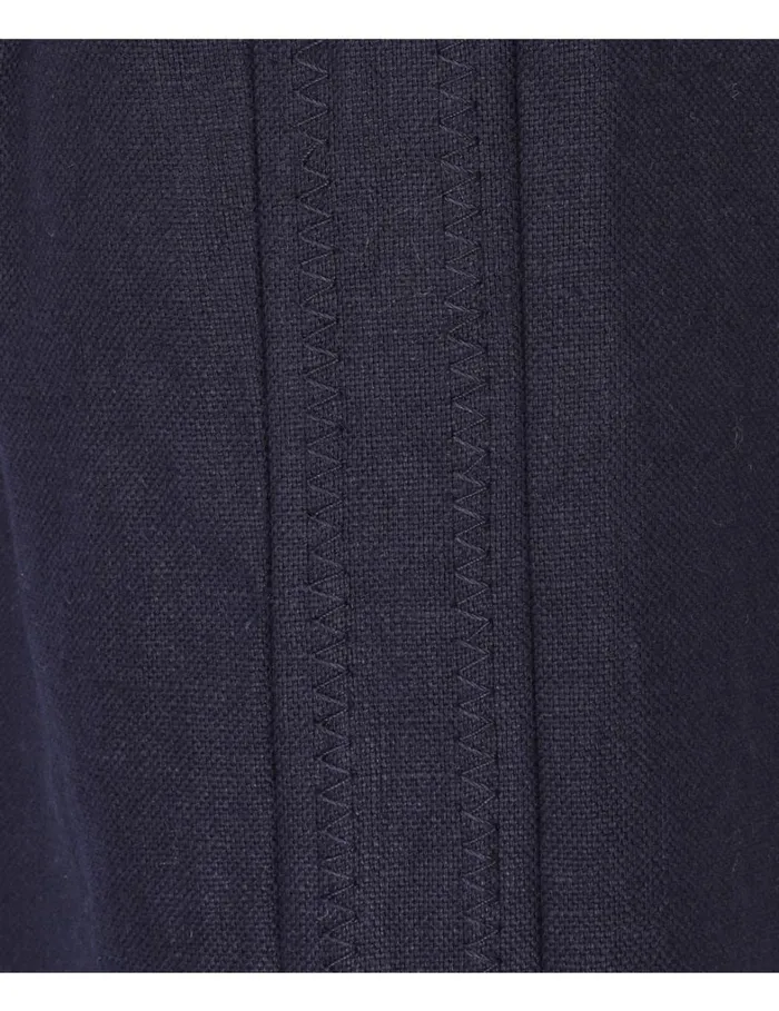 Women Clothing Zimmermann Natura Linen Wide Leg Pant Navy