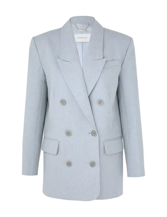 Women Clothing Zimmermann Natura Melange Jacket Chambray