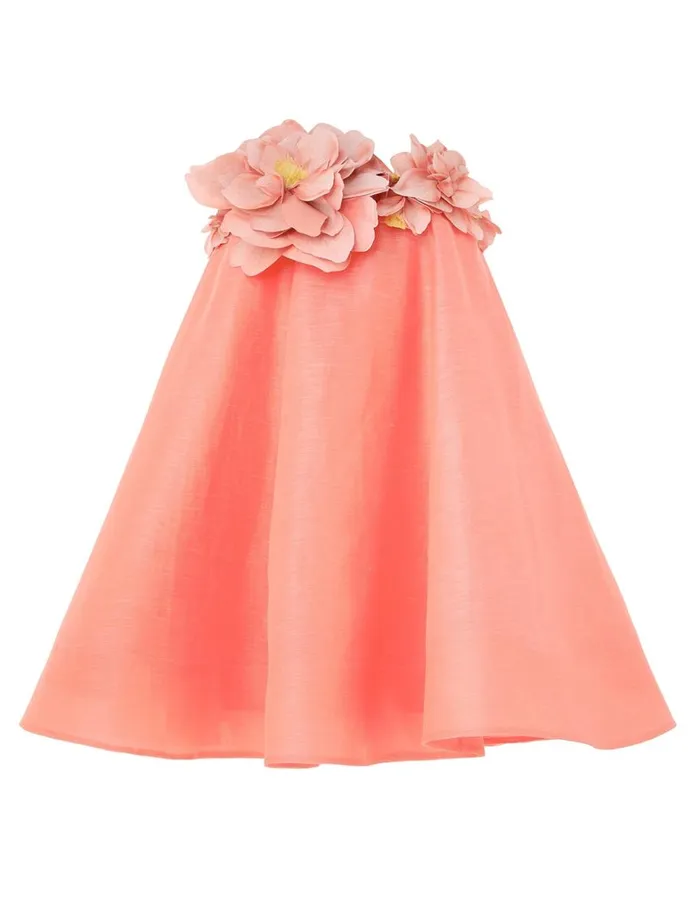Women Clothing Zimmermann Natura Strapless Mini Coral