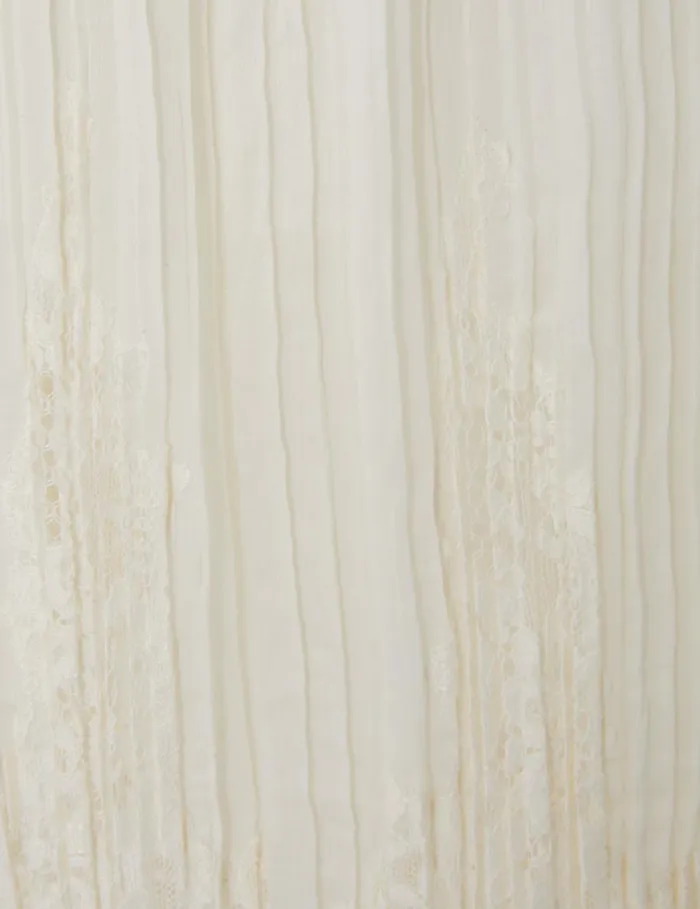 Women Clothing Zimmermann Pleated Skirt Cream