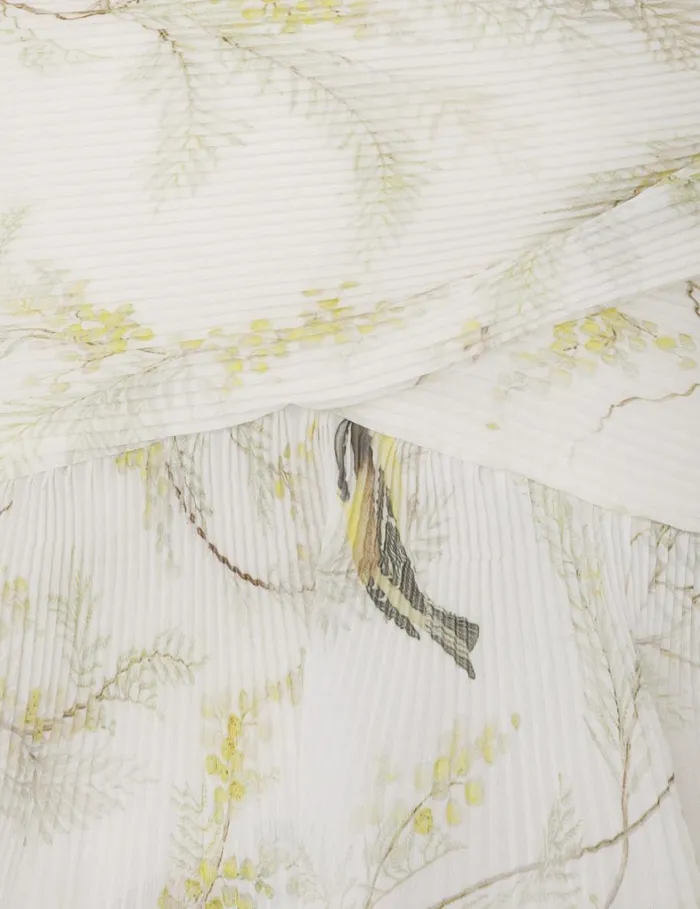 Women Clothing Zimmermann Pleated Tiered Skirt Acacia Birds