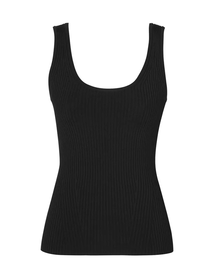 Women Clothing Zimmermann Scoop Neck Tank Black