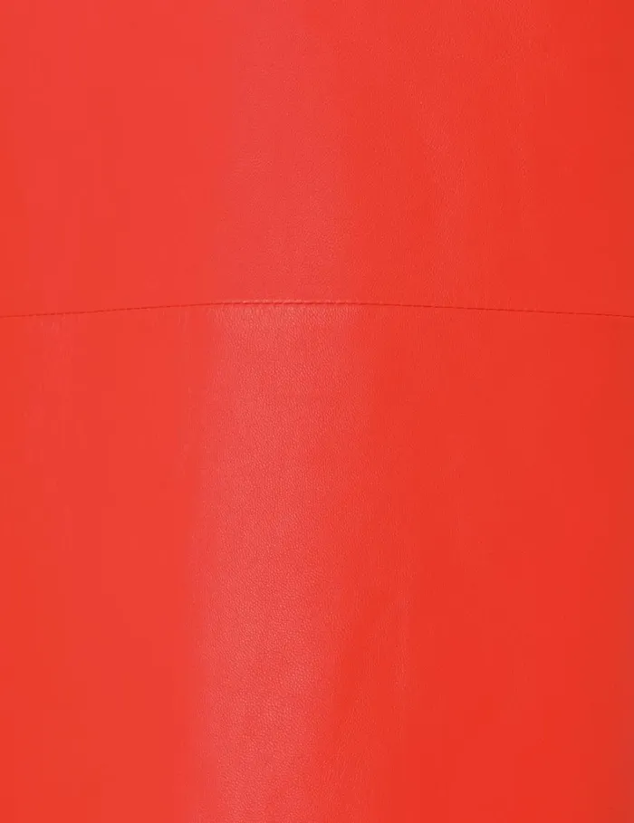 Women Clothing Zimmermann Tranquillity Leather Skirt Tomato