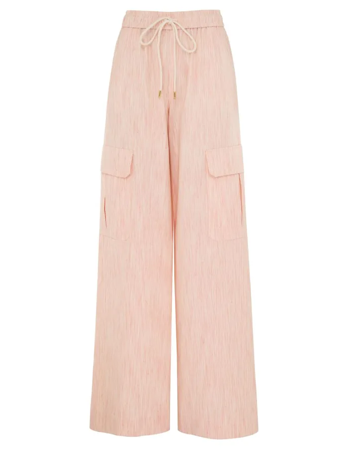 Women Clothing Zimmermann Tranquillity Stripe Track Pant Redorange