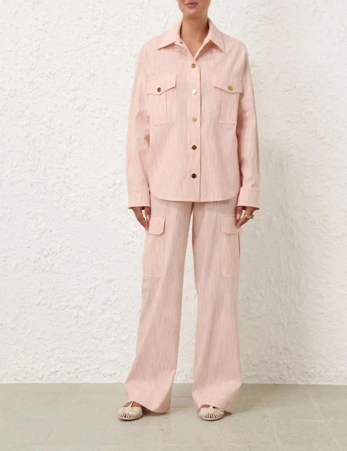 Women Clothing Zimmermann Tranquillity Stripe Track Pant Redorange