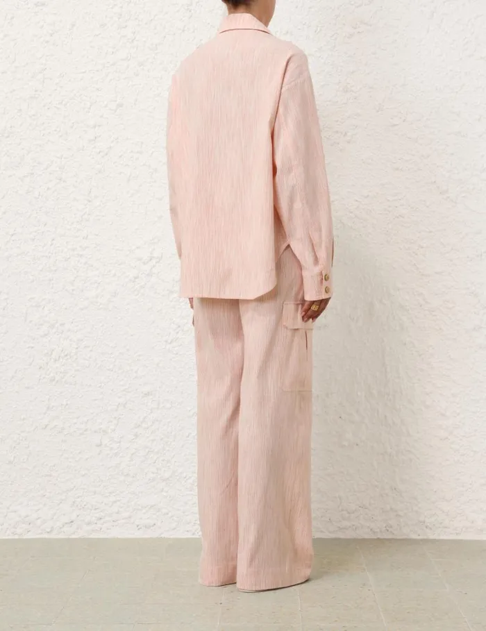 Women Clothing Zimmermann Tranquillity Stripe Track Pant Redorange
