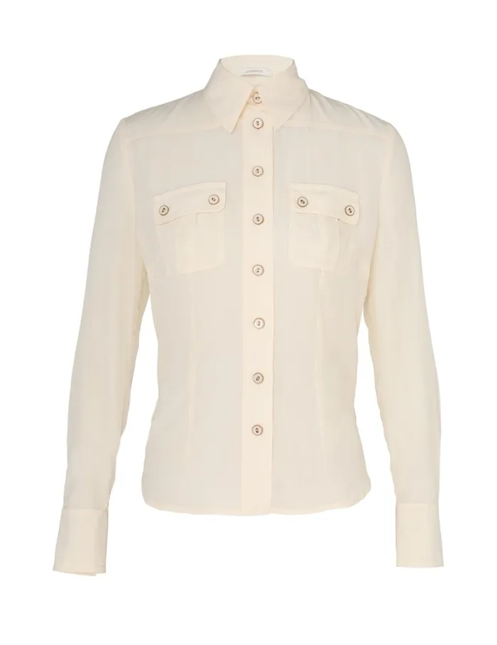 Women Clothing Zimmermann Utility Body Shirt Cream