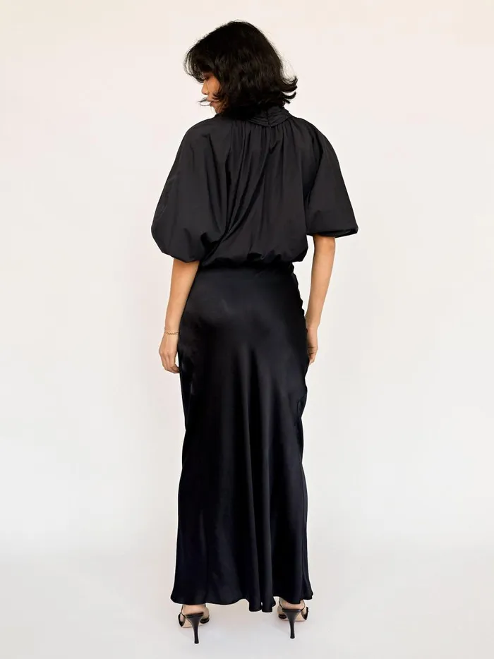 Women Collected Cross Front Blouse French Navy The UNDONE Tops