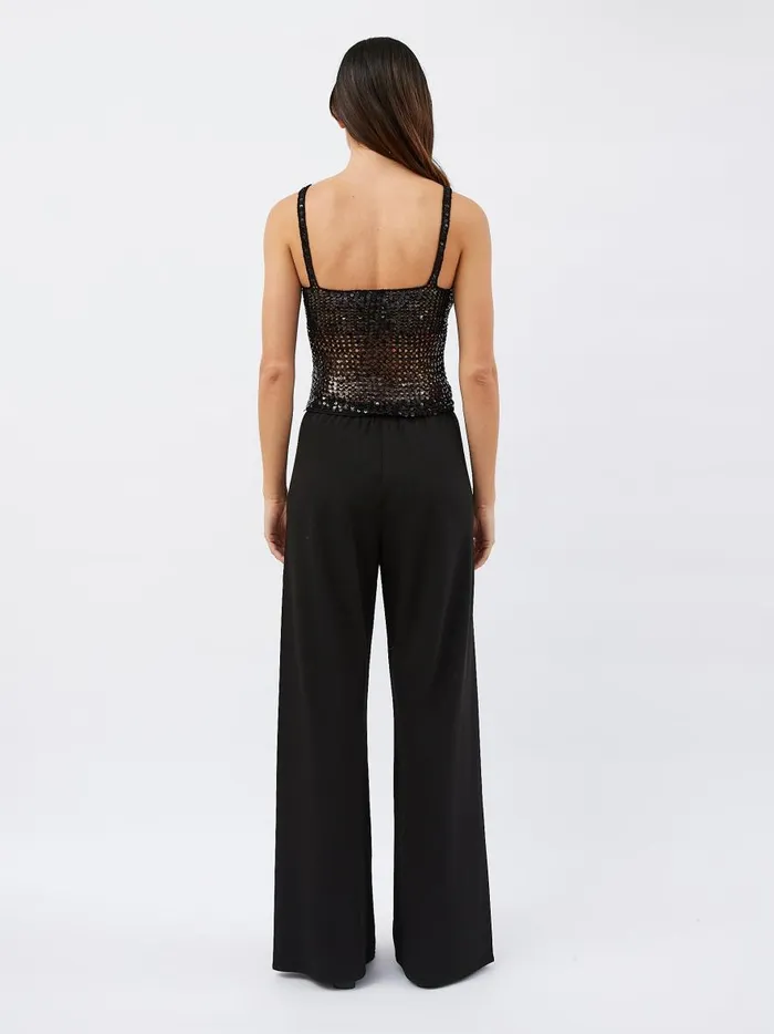 Women Crochet Sequins Tank Black The UNDONE Tops Women Crochet Sequins Tank Black The UNDONE Tops