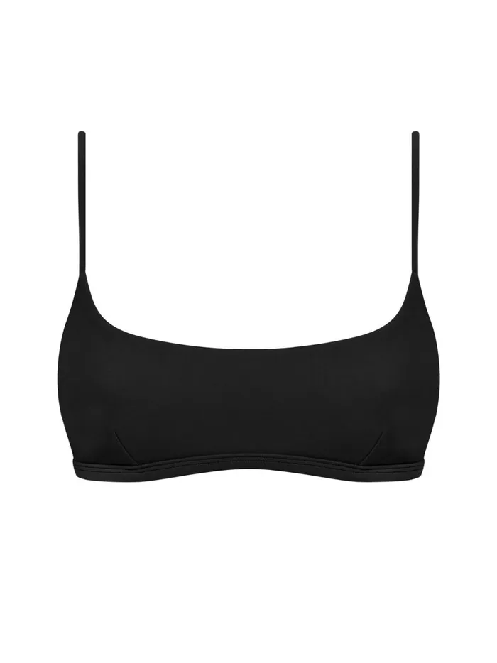 Women Crop Top Black The UNDONE Swimwear