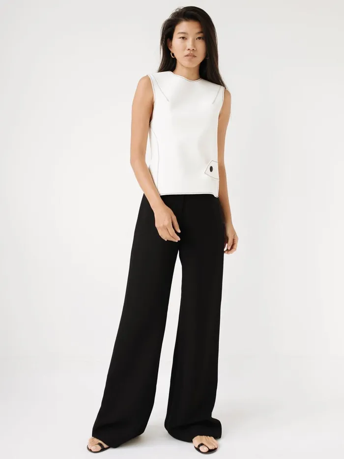 Women Cross Back Bonded Top White The UNDONE Tops Women Cross Back Bonded Top White The UNDONE Tops