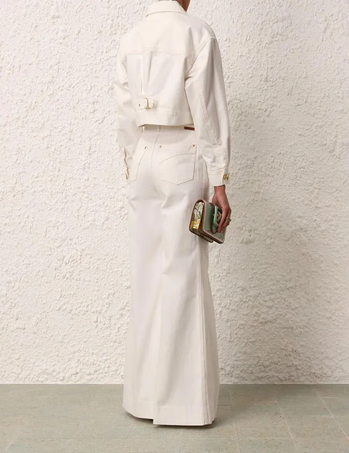 Women Denim Zimmermann Matchmaker Palazzo Jean Milk