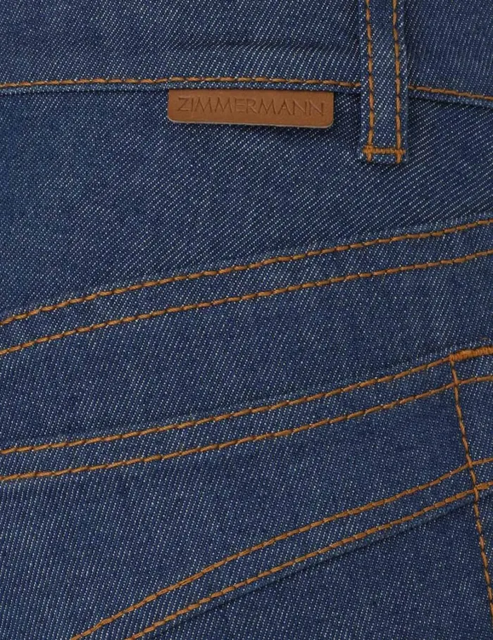 Women Denim Zimmermann Slim Straight Jean Railway Blue