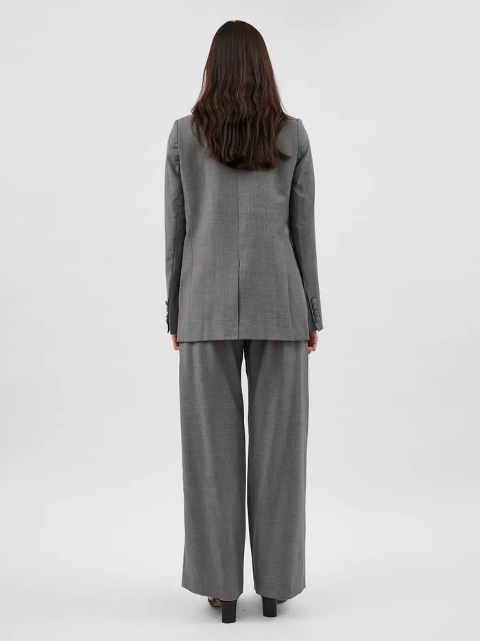 Women Double Breasted Women039s Blazer Pewter Grey The UNDONE Jackets