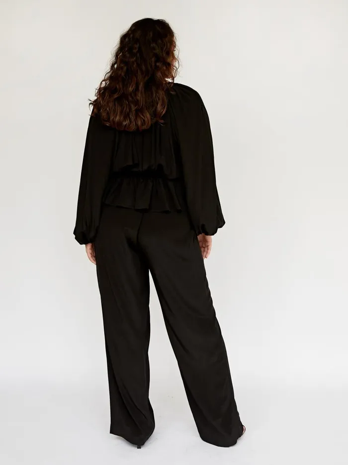 Women Drawstring Trouser Black The UNDONE Pants Women Drawstring Trouser Black The UNDONE Pants