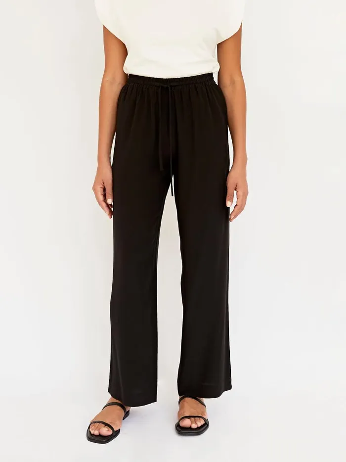 Women Drawstring Trouser Black The UNDONE Pants Women Drawstring Trouser Black The UNDONE Pants