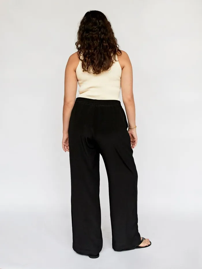 Women Drawstring Trouser Black The UNDONE Pants Women Drawstring Trouser Black The UNDONE Pants