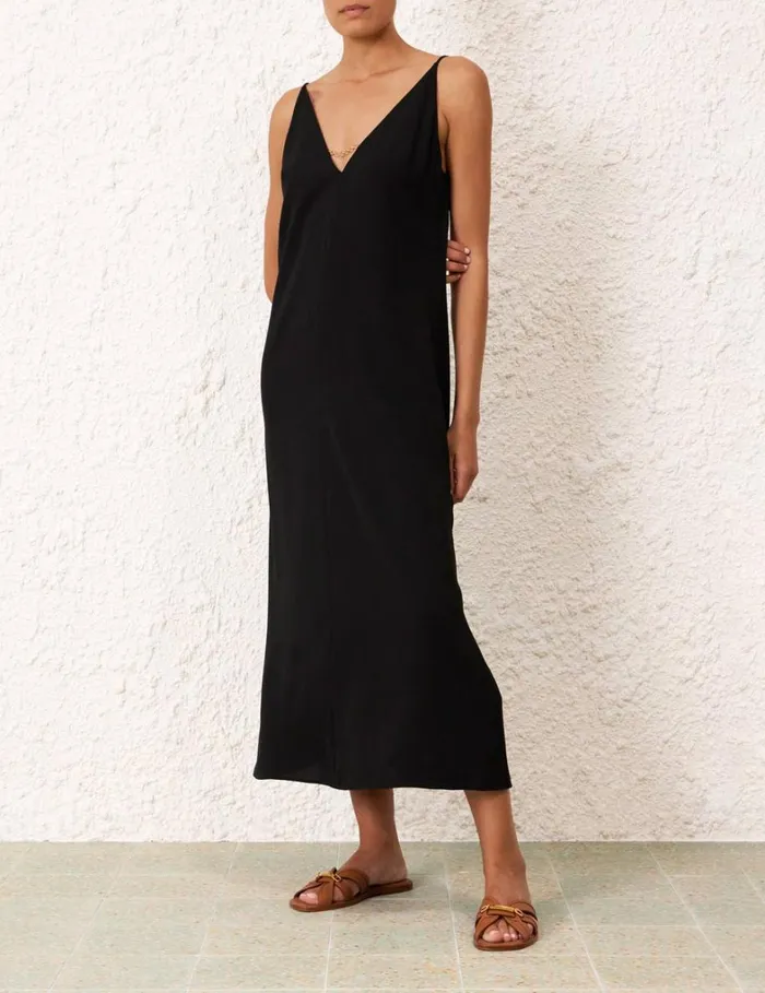 Women Dresses Zimmermann Chain Midi Dress Black