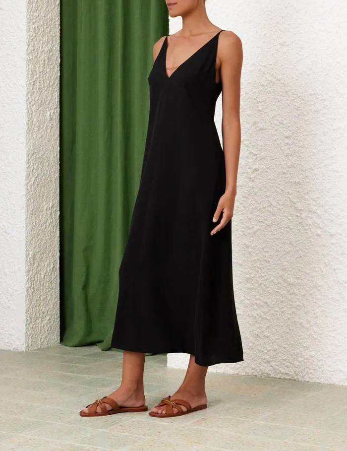 Women Dresses Zimmermann Chain Midi Dress Black