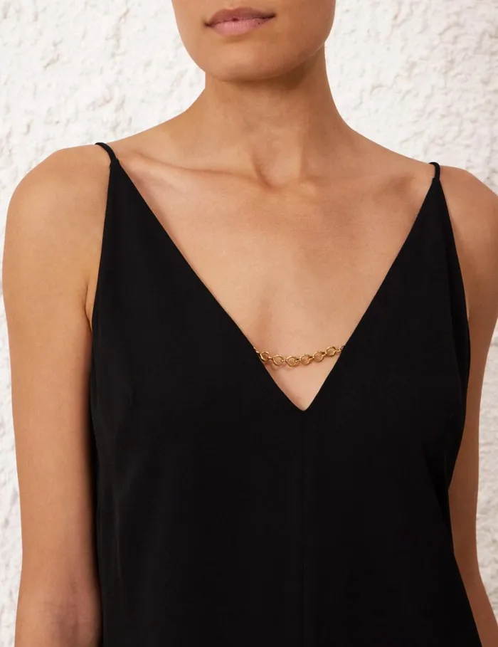 Women Dresses Zimmermann Chain Midi Dress Black