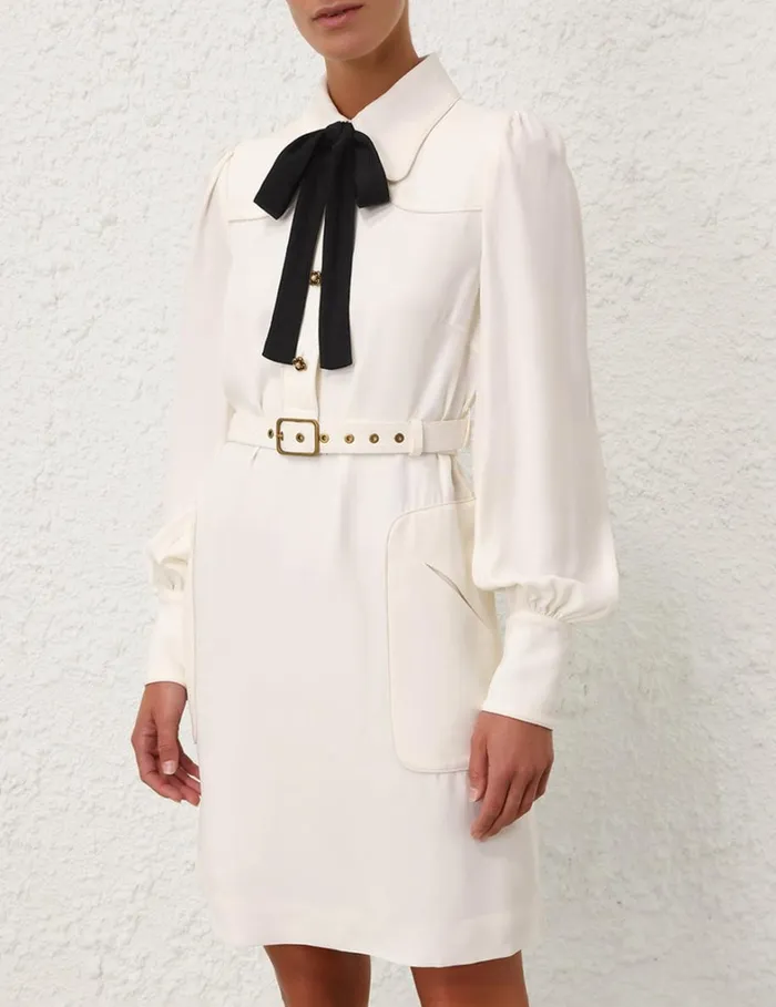 Women Dresses Zimmermann Collared Swing Dress Cream