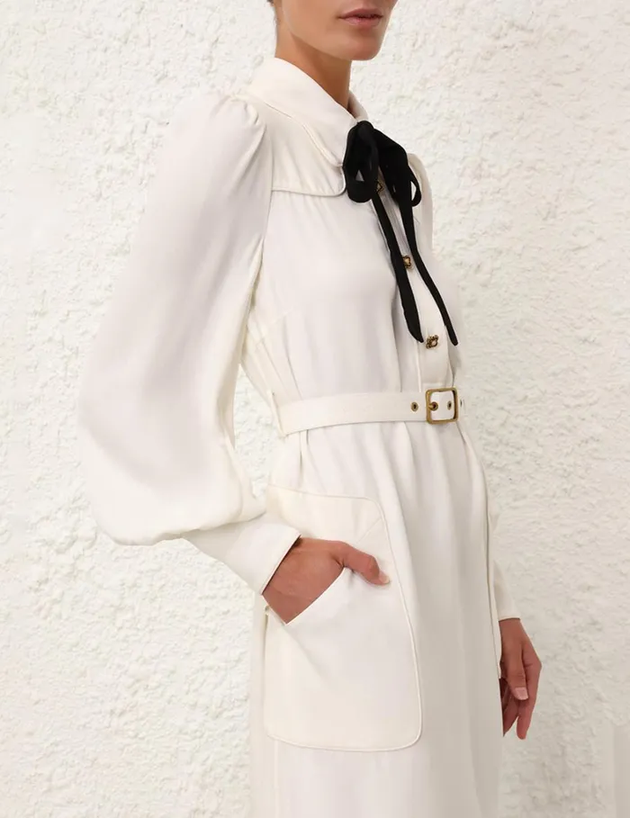 Women Dresses Zimmermann Collared Swing Dress Cream