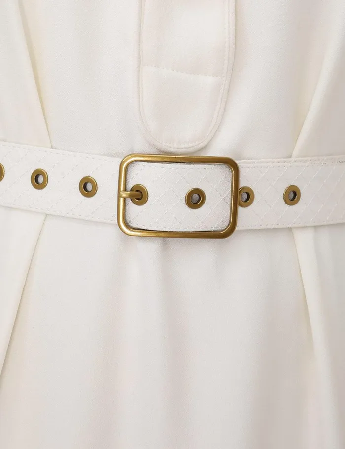 Women Dresses Zimmermann Collared Swing Dress Cream