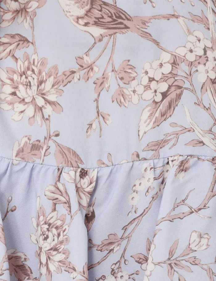 Women Dresses Zimmermann Frilled Tank Midi Dress Blue Mockingbird