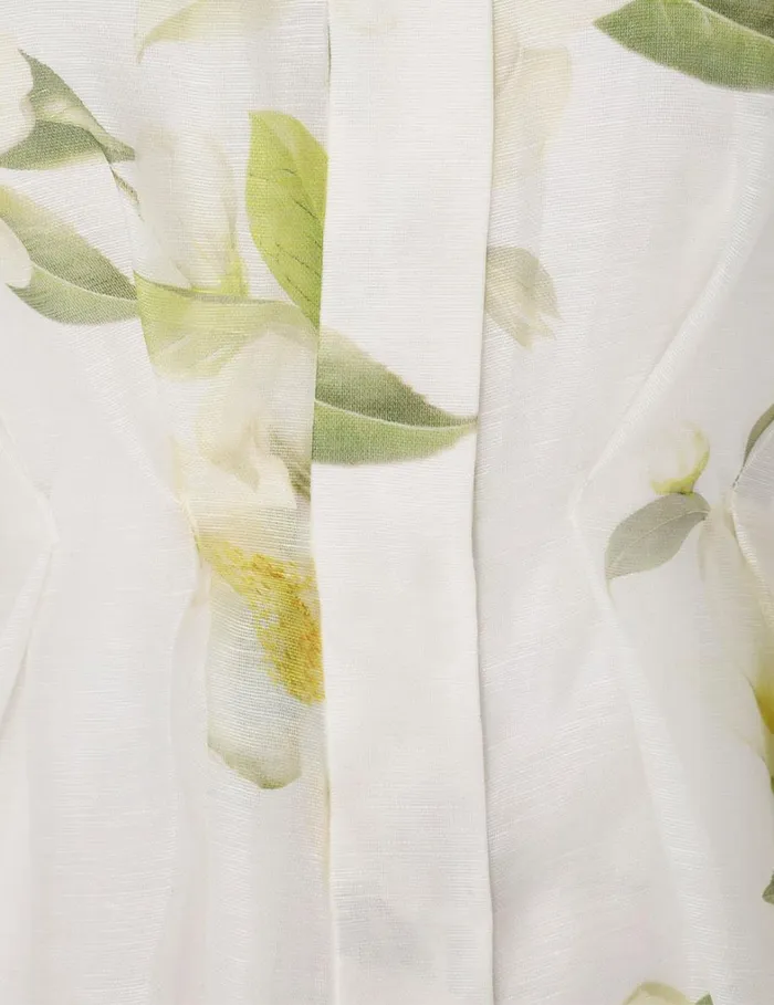 Women Dresses Zimmermann Harmony Draped Shirt Dress Ivory Magnolia