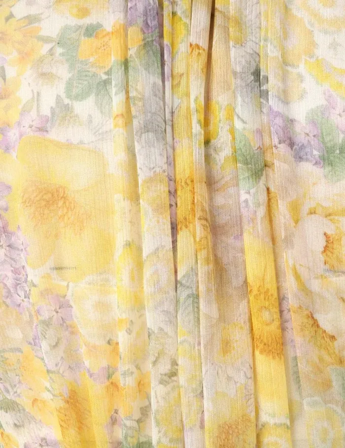 Women Dresses Zimmermann Harmony Flutter Dress Citrus Garden Print