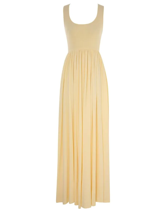 Women Dresses Zimmermann Harmony Metallic Tank Dress Lemon