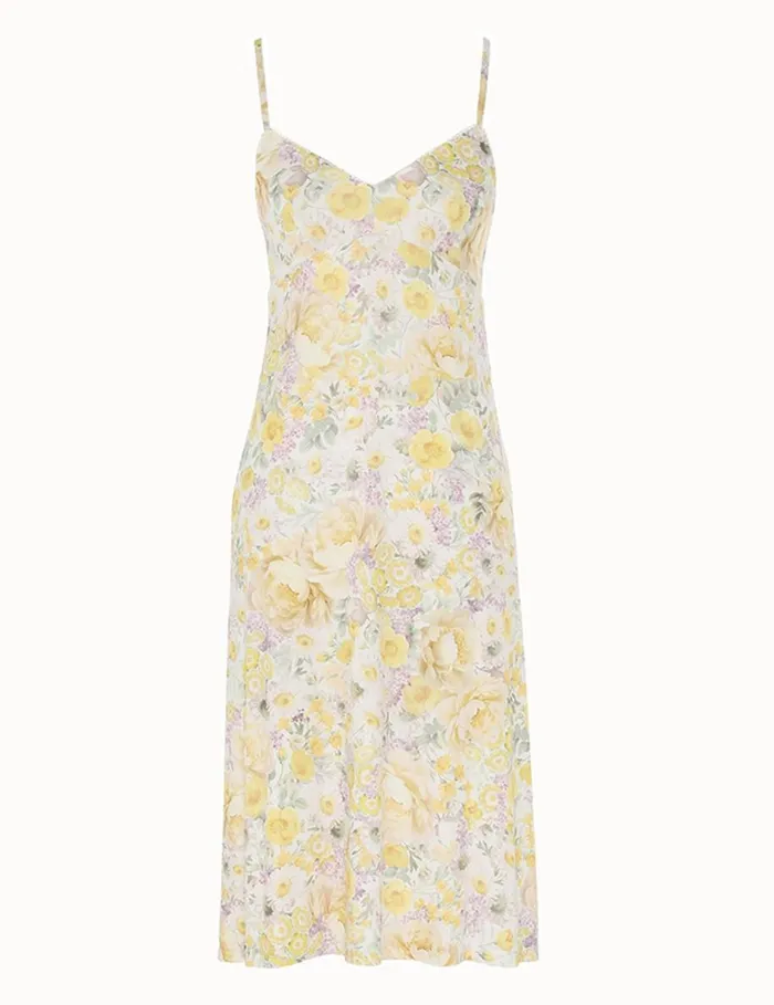 Women Dresses Zimmermann Harmony Tiered Midi Dress Citrus Garden Print