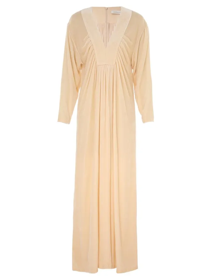 Women Dresses Zimmermann Harmony Velvet Dress Cream
