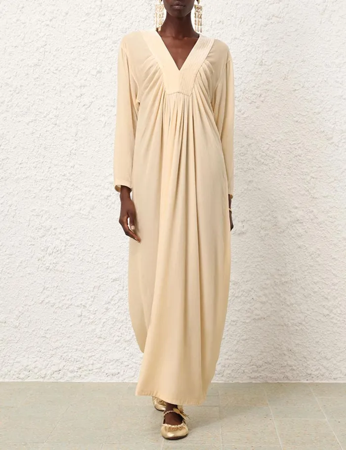 Women Dresses Zimmermann Harmony Velvet Dress Cream