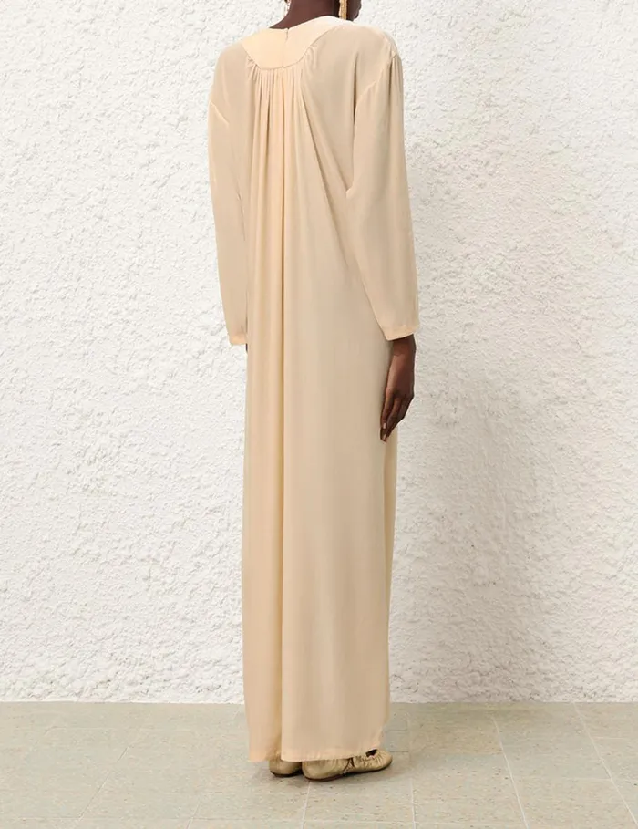 Women Dresses Zimmermann Harmony Velvet Dress Cream