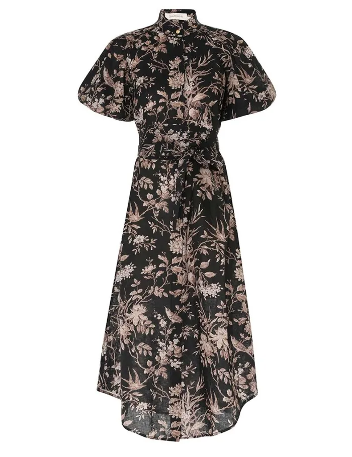 Women Dresses Zimmermann Kaftan Midi Black Mockingbird