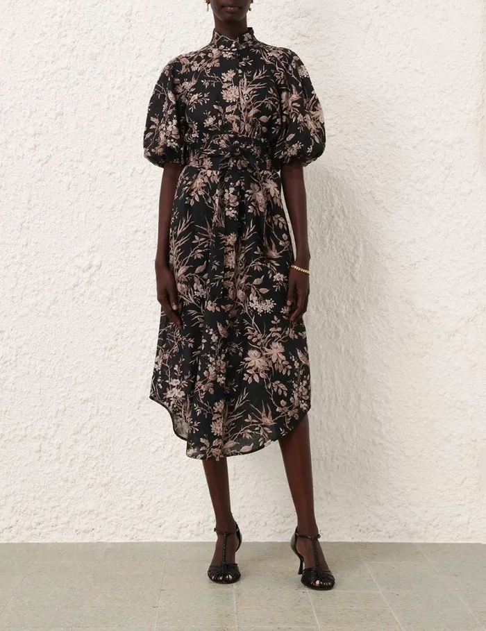Women Dresses Zimmermann Kaftan Midi Black Mockingbird