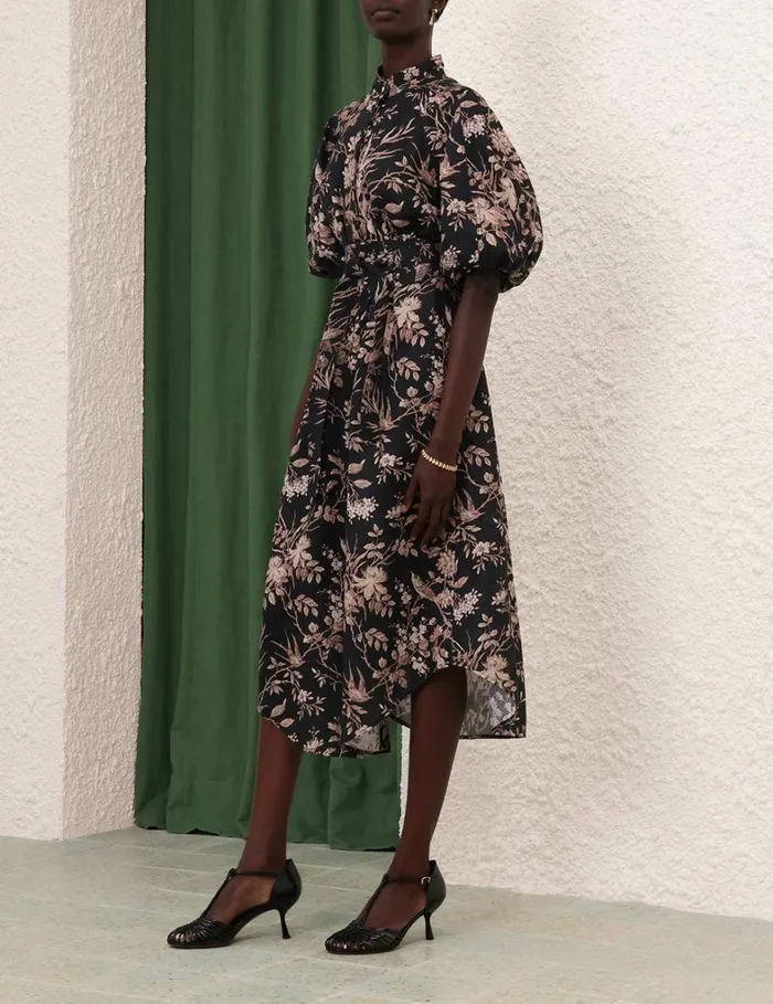 Women Dresses Zimmermann Kaftan Midi Black Mockingbird