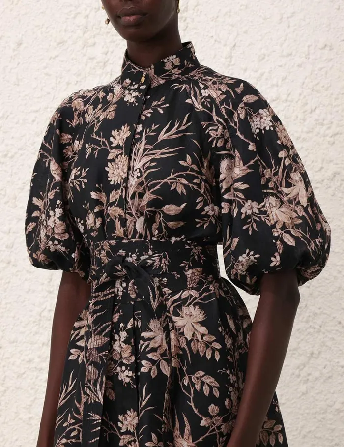 Women Dresses Zimmermann Kaftan Midi Black Mockingbird
