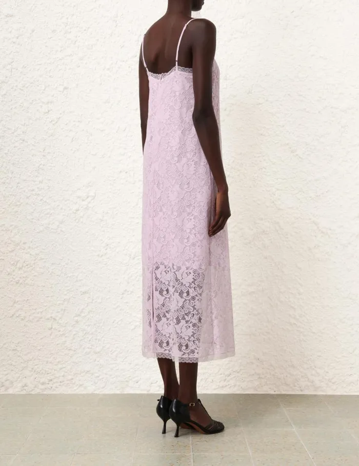 Women Dresses Zimmermann Lace Midi Dress Lilac