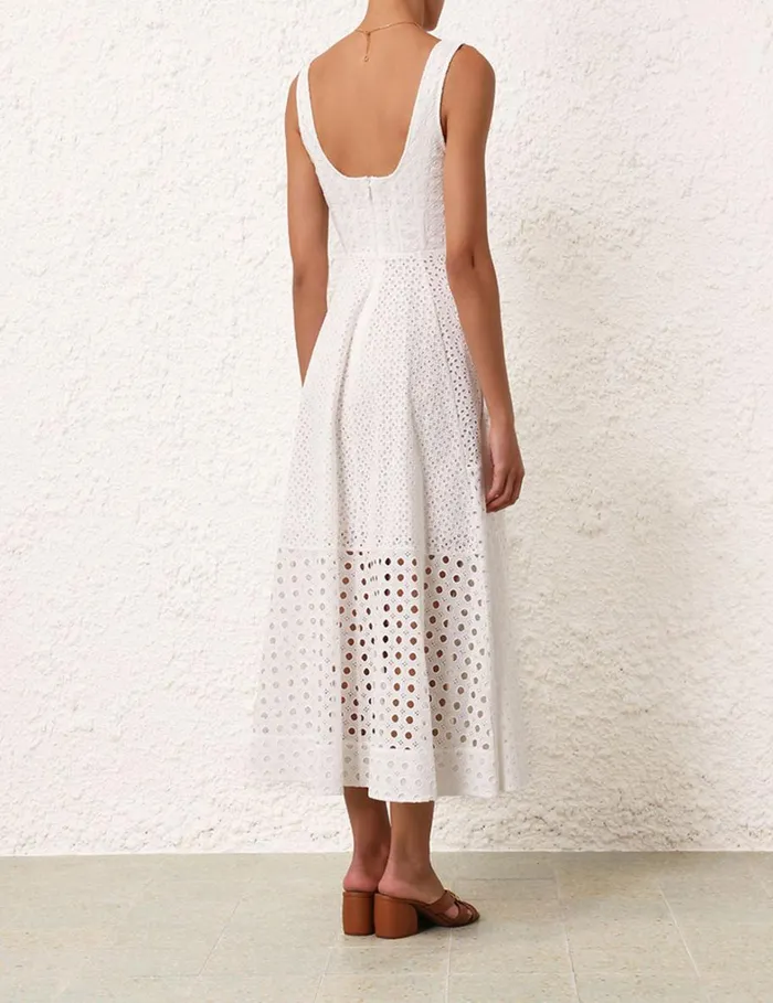 Women Dresses Zimmermann Matchmaker Anglaise Midi Ivory