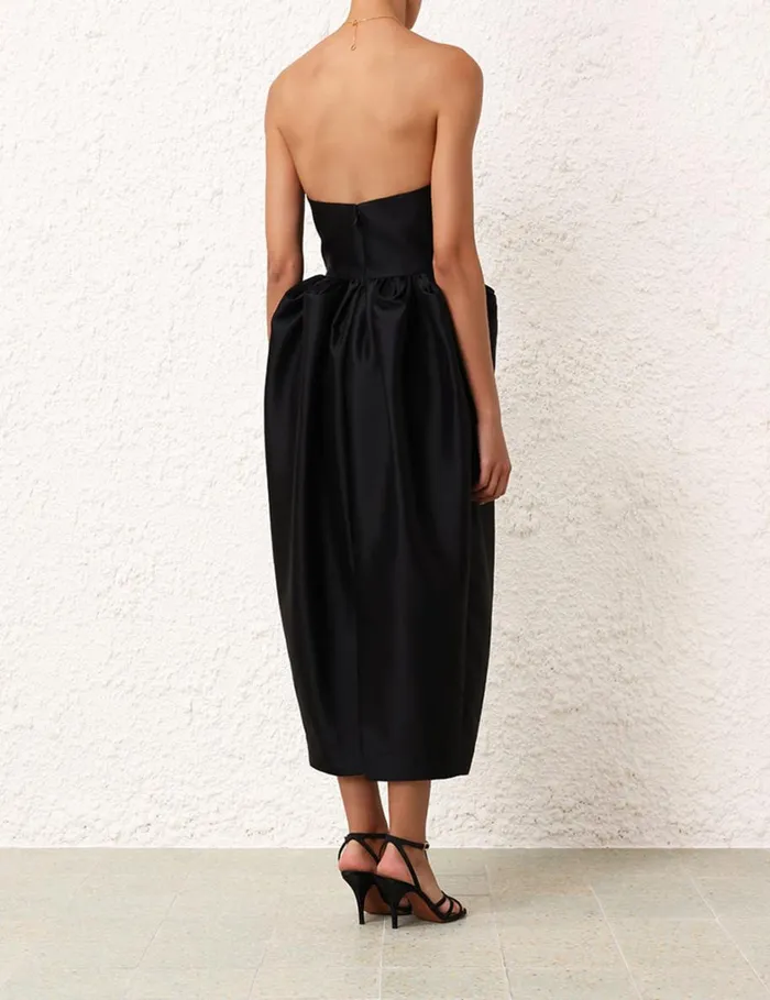 Women Dresses Zimmermann Matchmaker Bustier Midi Dress Black