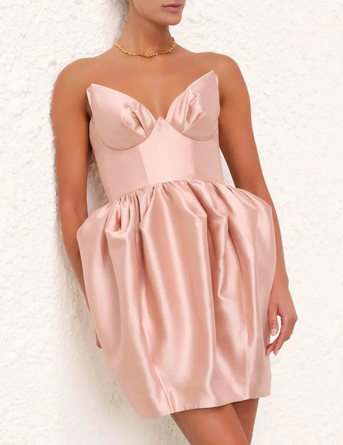Women Dresses Zimmermann Matchmaker Bustier Mini Dress Pink