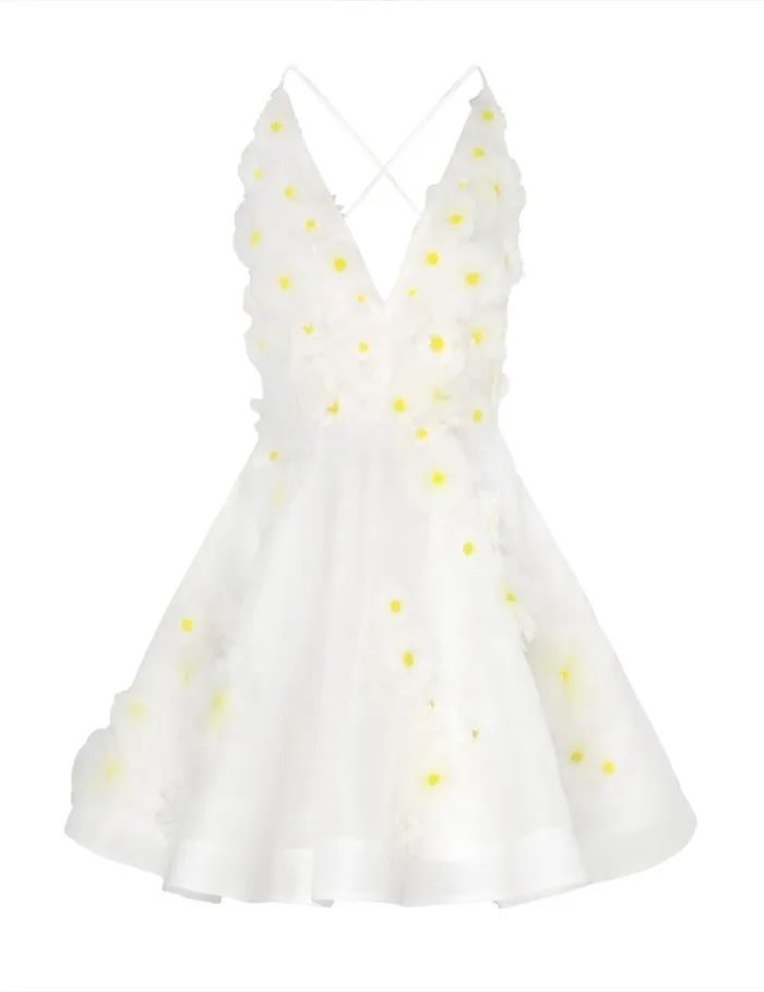 Women Dresses Zimmermann Matchmaker Daisy Mini Dress Ivory